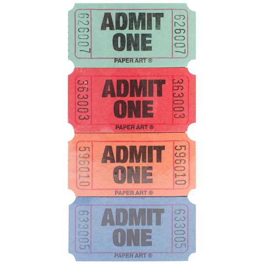Creative Converting&#x2122; Assorted Admit One Ticket Roll